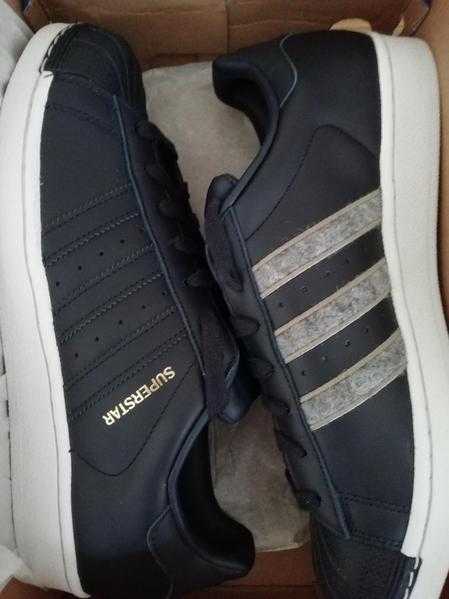 Adidas superstar mens navy trainers size 8