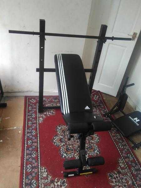 Adidas Weight bench and hard castle dip machine