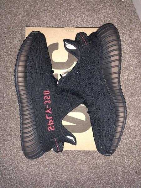 Adidas Yeezy Boost 350 V2 (Bred) Black amp Red Size 9UK (FREE UK DELIVERY)