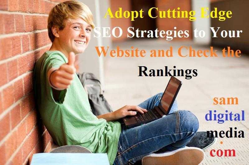 Adopt Cutting Edge SEO Strategies to Your Website and Check the Rankings  Sam Digital Media