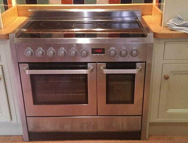 AEG C41022vm 100cm electric range cooker with double oven in stainless steel