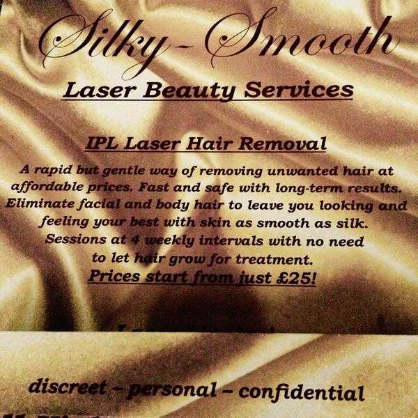 Affordable IPL Laser Hair Removal at Silky-Smooth, a friendly independent business with low prices