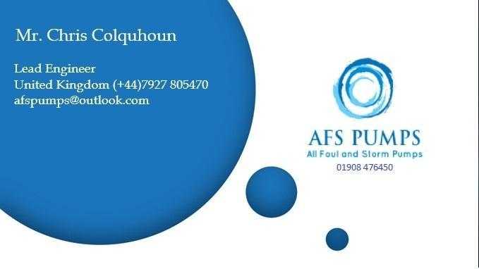 AFS PUMPS, Pump Engineer