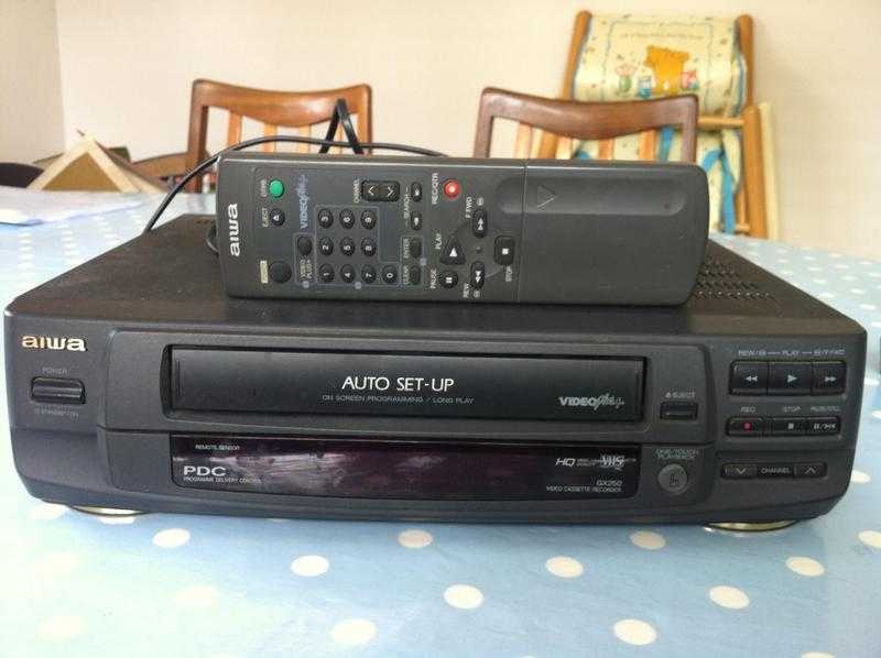 AIWA Black Video Cassette Recorder GX250 - Programme Delivery Control amp One Touch Playback