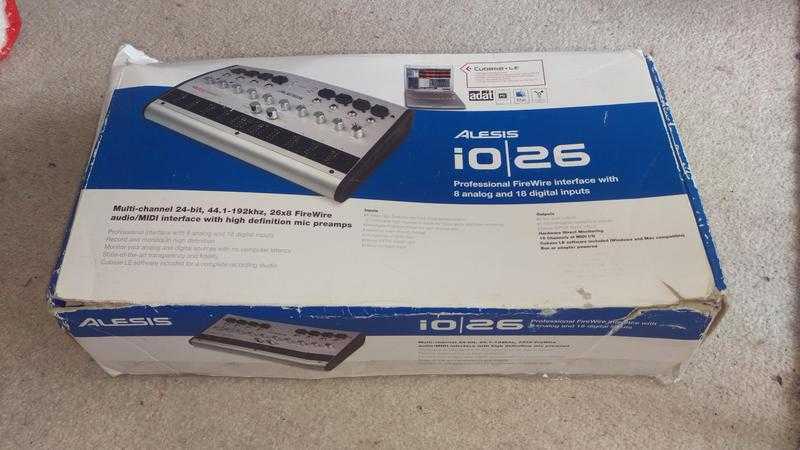 Alesis io26 8 channel audio interface preamp and soundcard