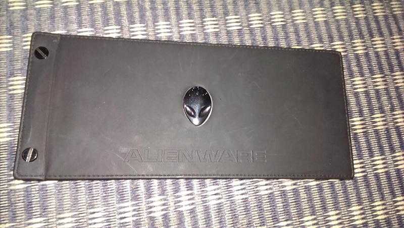 Alienware Original Software Discs and manual in leather holder