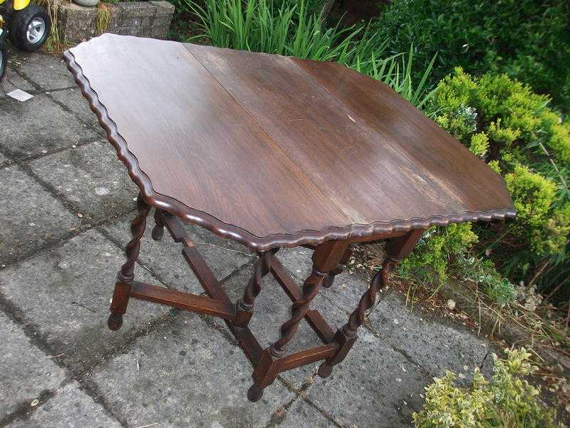 all dark oak vintage dropleaf gate leg dining table possibliy victorian