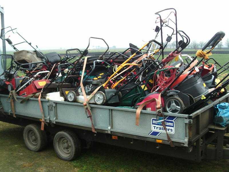 ALL LAWNMOWERS WANTED RIDE ONS SMALL PLANT CARS CARAVANS TRAILERS MOTORBIKES