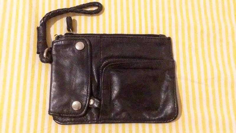 All Saints leather wristlet