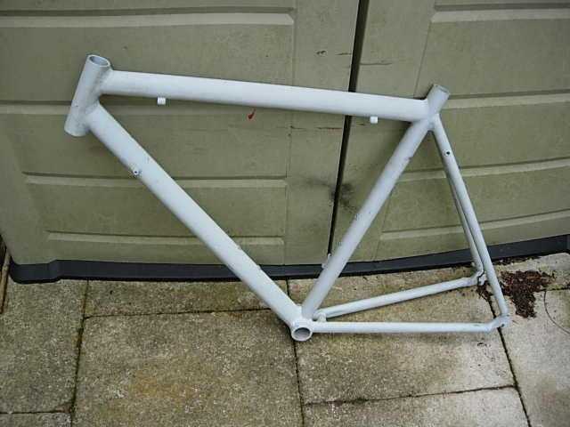 alloy cycle frame with mudguard and pannier fixings