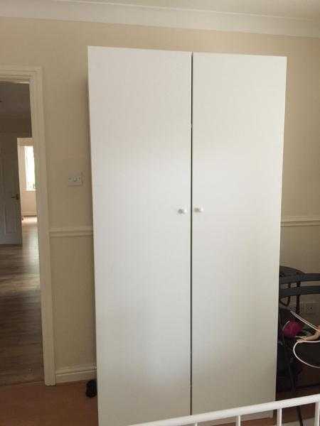 ALMOST NEW WARDROBE - TWO DOORS - ADJUSTABLE