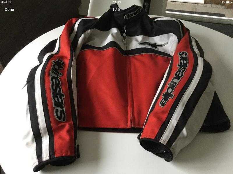 ALPINESTARS FABRIC MOTORBIKE JACKET SIZE LARGE