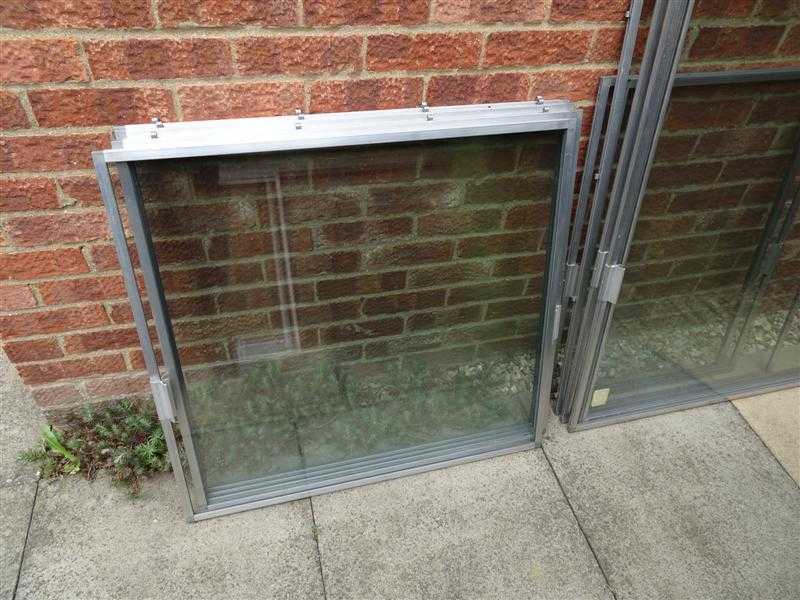 Aluminium framed glass panels