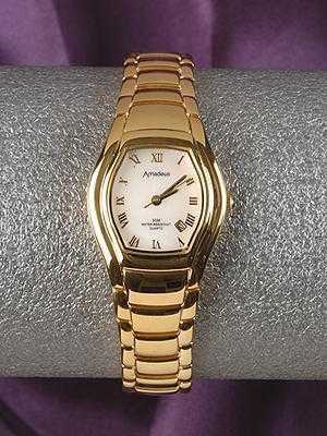 Amadeus Ladies Gold Plated Bracelet Watch