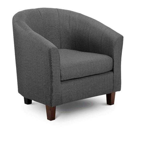 Amazing High Quality Tub Chair Grey Fabric