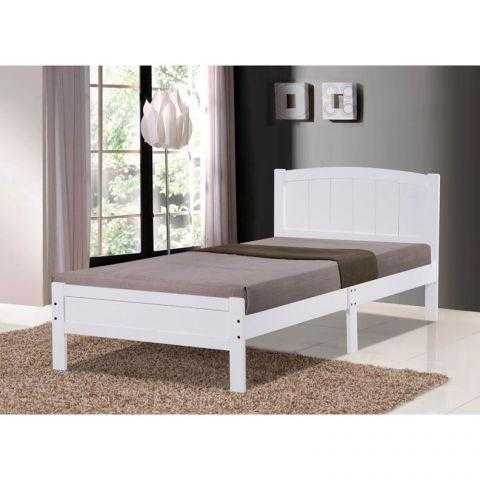 Amelia Single Wooden Bed Frame - White - Brand New in Box