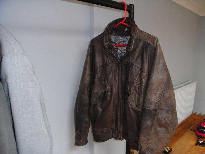 American style Bomber jacket in leather