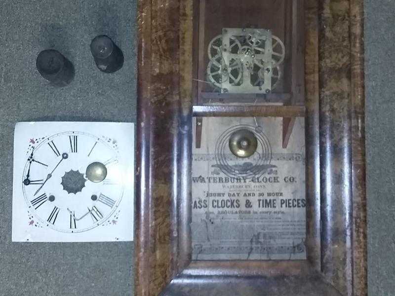 American Waterbury wall clock about 1920