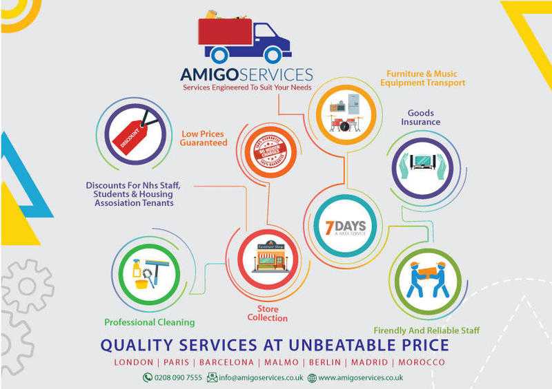 AmigoServices Removals  Deliveries CHEAPEST Man Van  25 phr London Kingston  UK amp EUROPE