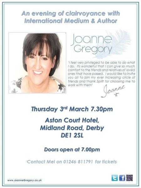 An Evening of Clairvoyance with International Medium Joanne Gregory