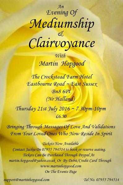 An Evening Of Mediumship amp Clairvoyance