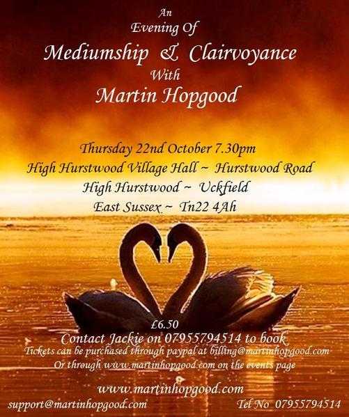 An Evening Of Mediumship amp Clairvoyance With Martin Hopgood