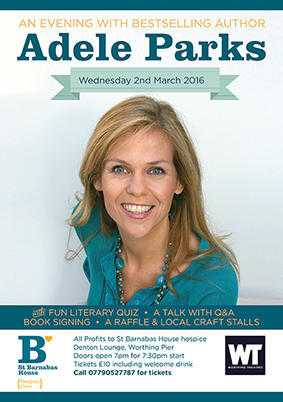 An Evening with Best Selling Author Adele Parks in aid of St Barnabas House