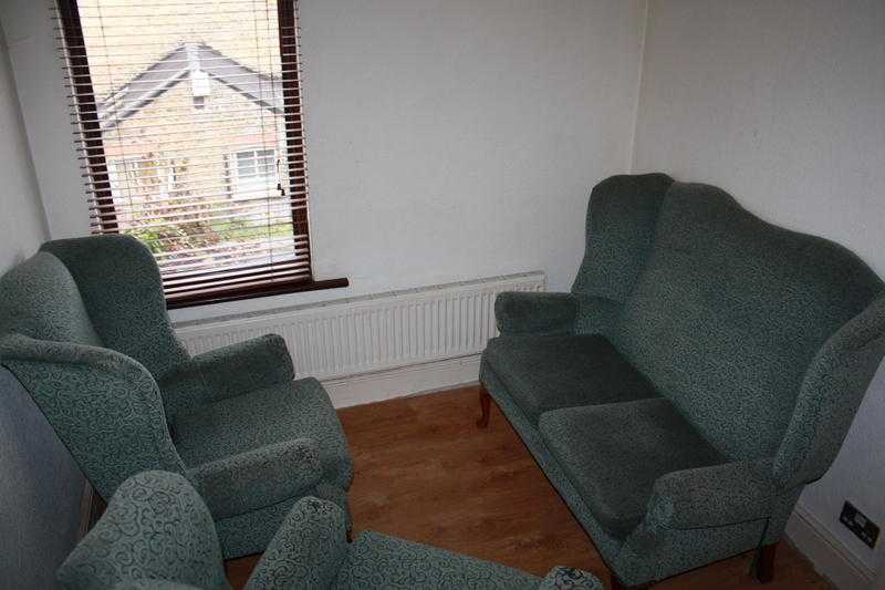 Ancient style Victorian furniture two Oberon armchairs and a sofa