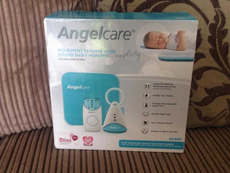 Angel care- movement sensor with sound baby monitor