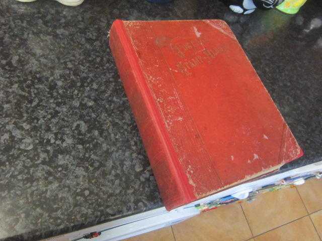 antique 1254 page empty stamp album for every stamp of the world fair-good condition