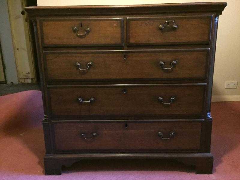 ANTIQUE 18th CENTURY OAK CHEST OF DRAWERS