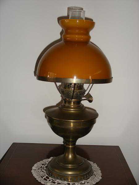 Antique Brass Oil Lamp