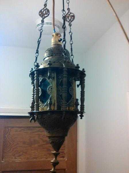 Antique bronze lantern