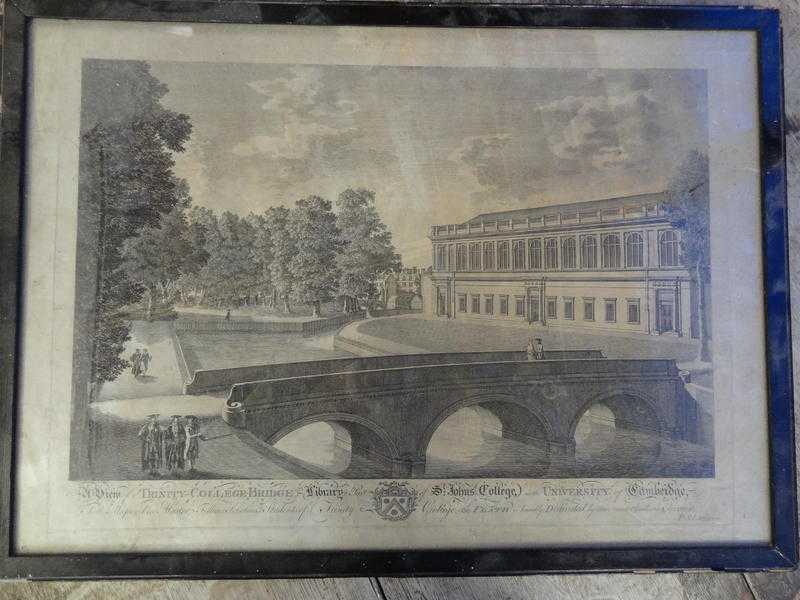 Antique cambridge university print