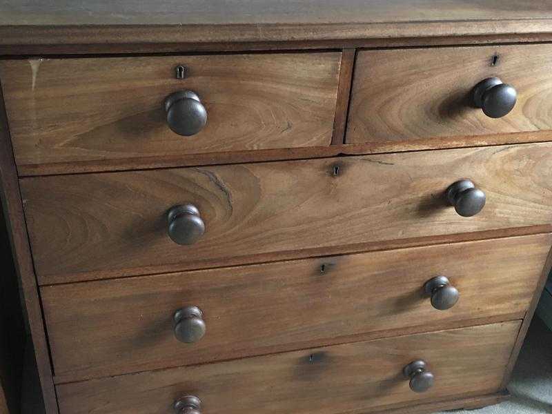 Antique chest of drawers, Victorian, mahogany