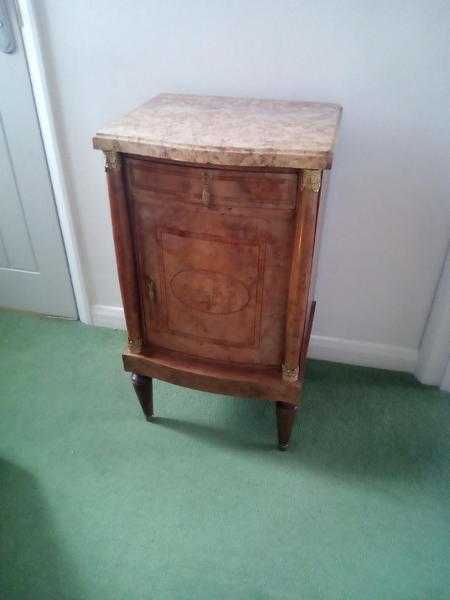 Antique French Marble Bedside Cabinet