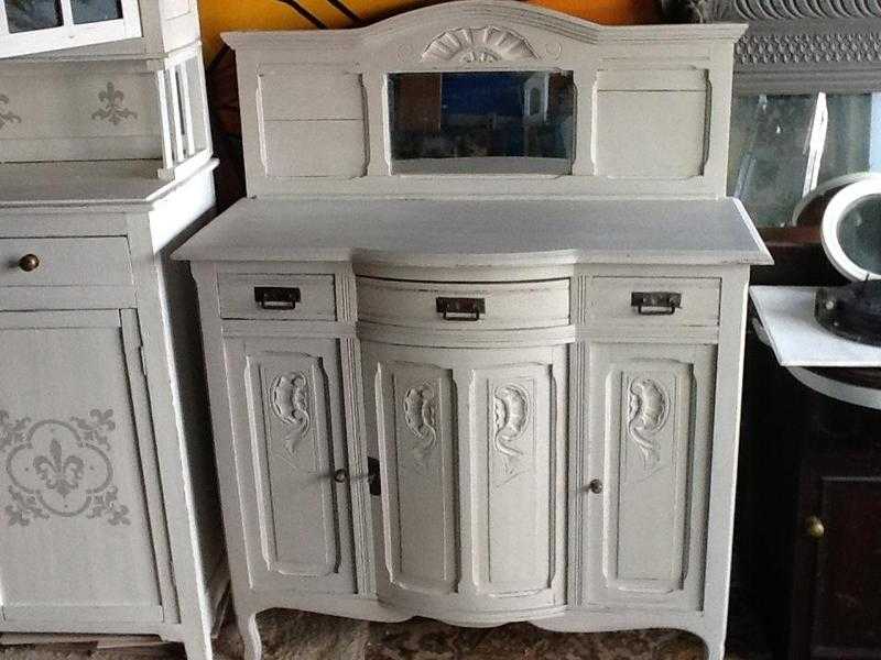 Antique French shabby chic sideboard