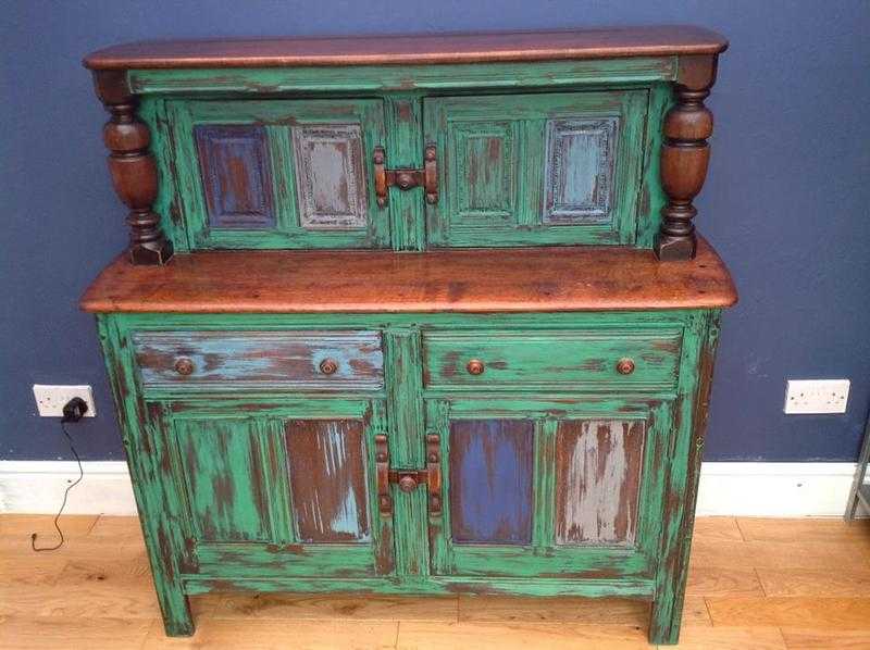 Antique hand painted Ercol 039Court Cabinet