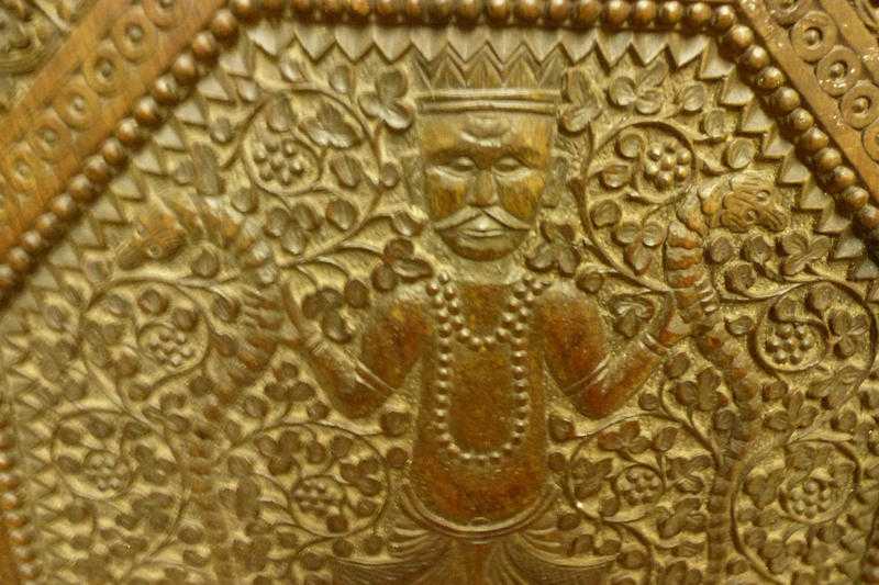 Antique Indian or maybe Burmese profusely carved table top wall display