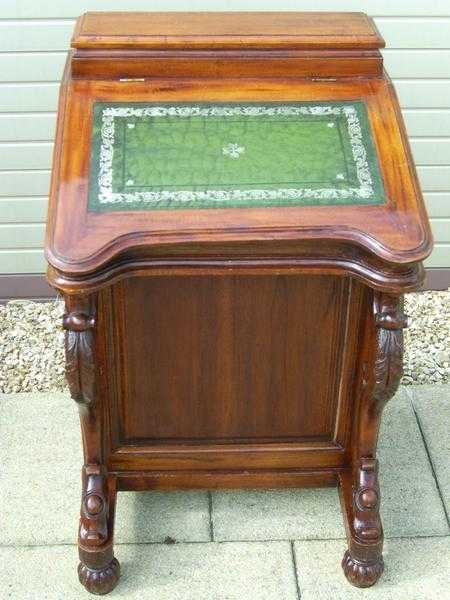 ANTIQUE MAHOGANY DAVENPORT DESK