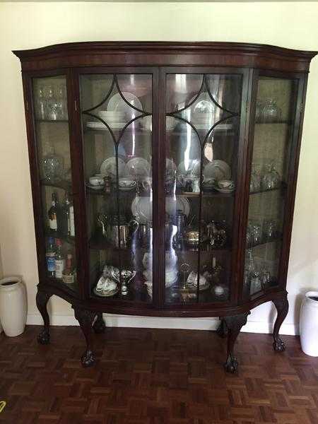 Antique Mahogany Display Cabinet