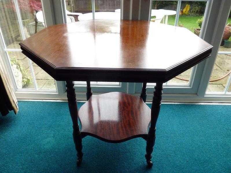 Antique Mahogany (I think) Octagonal Table - Very Pretty