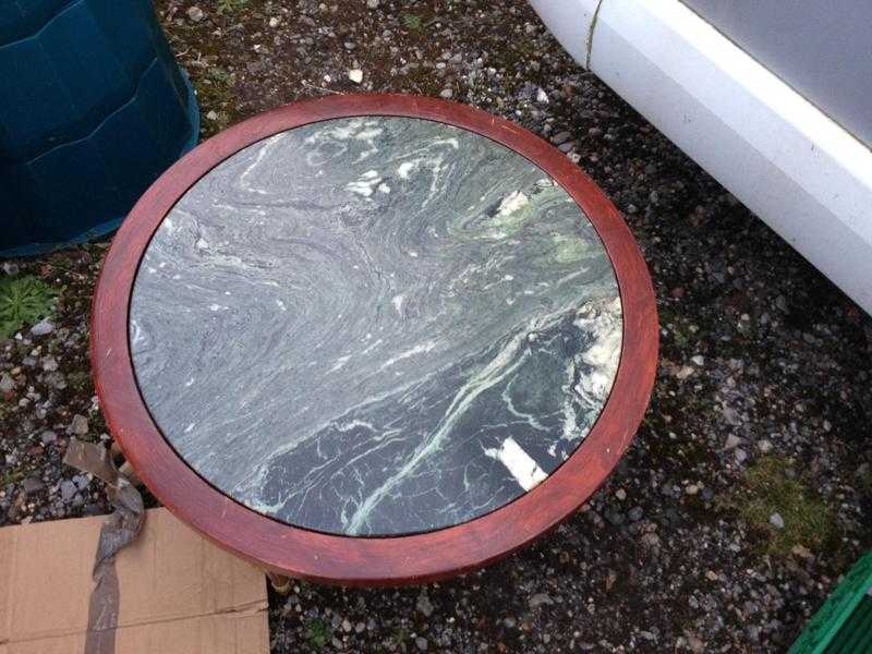 Antique marble round table