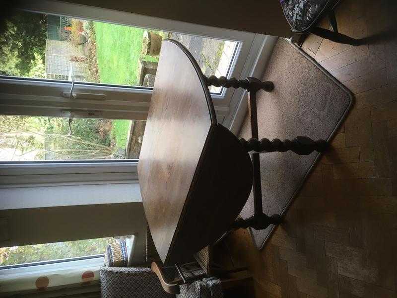 Antique oak table and chairs