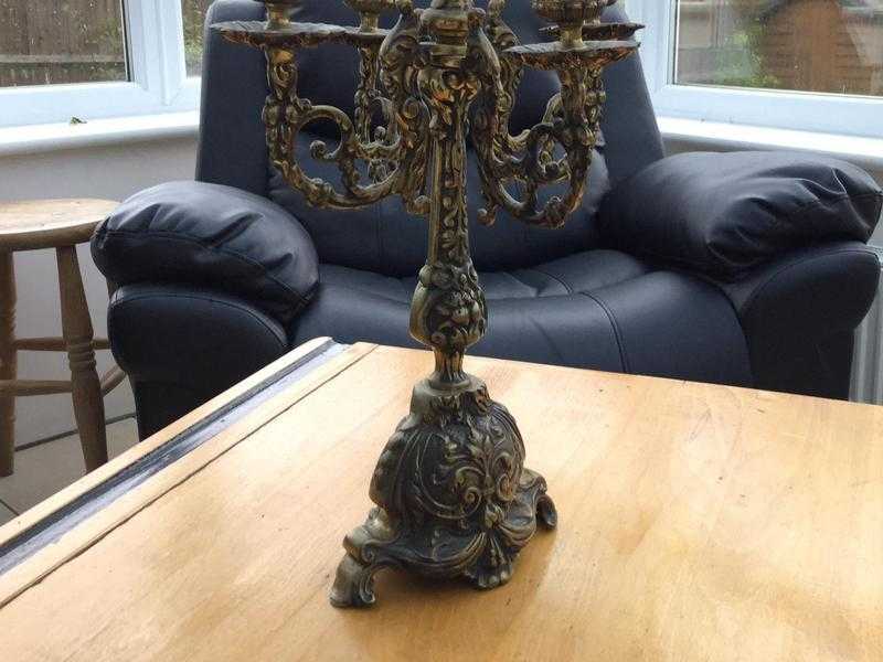 Antique ornate brass Candelabra