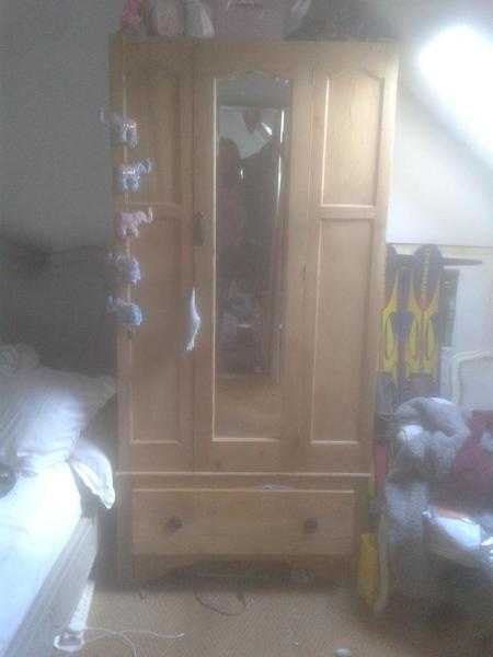 Antique pine wardrobe