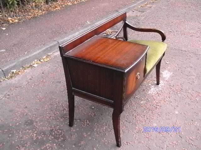 Antique Style  Mahogany Telephone Seat Table  Made By Chippy
