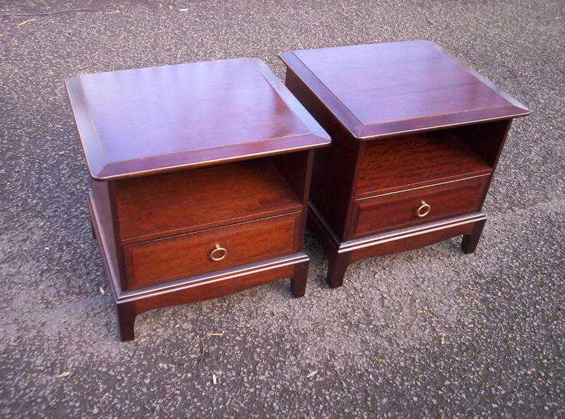 Antiqueg Stag Minstral bedside cabinets