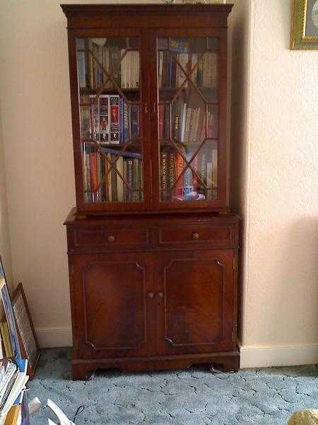 AntiqueVintage Style Display Bookcase Cabinet for sale