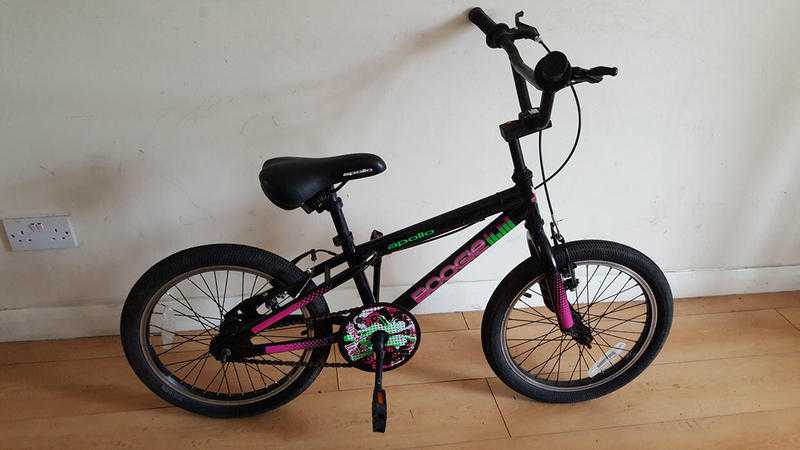 Apollo Boogie Girls BMX Bike.  18 inch wheels, (Suit age 5 to 8 years).